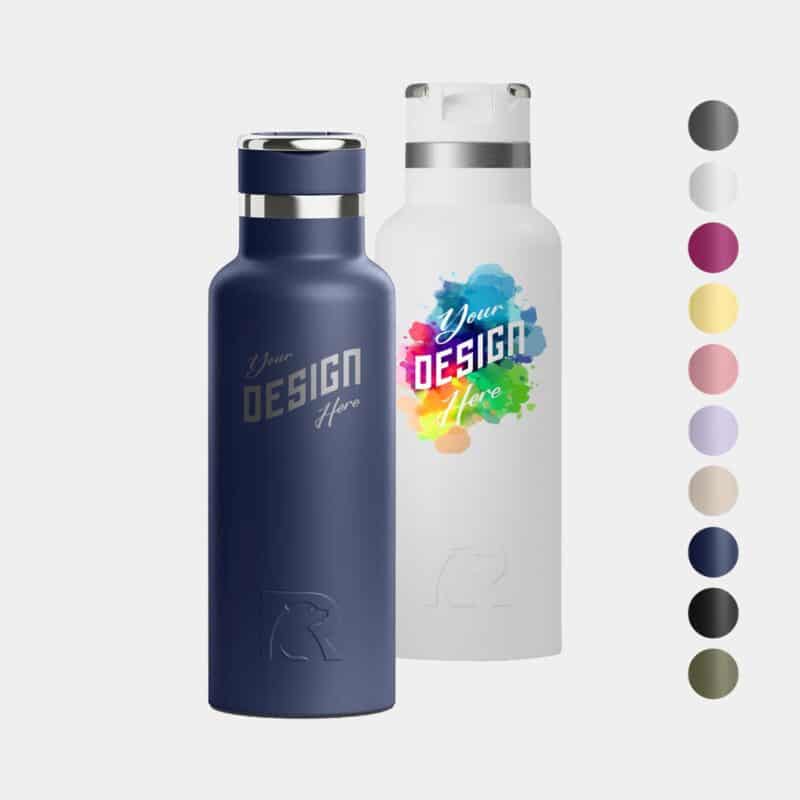 Custom 16 oz RTIC® Leak-Resistant Ceramic Lined Journey Water Bottle w/ Straw Lid