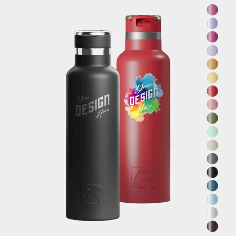 Custom 20 oz RTIC® Leak-Resistant Ceramic Lined Journey Water Bottle w/ Straw Lid