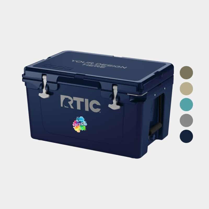 Custom 45 QT RTIC® Ultra-Tough Insulated Hard Cooler Ice Chest 26" x 15.5"