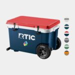 Custom 52 QT RTIC® Insulated Ultra-Light Wheeled Hard Cooler Ice Chest 29" x 18.75"