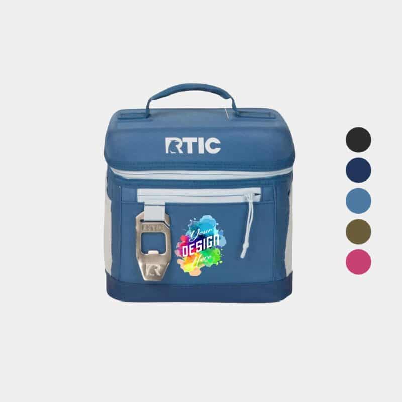 Custom 6-Can RTIC® Soft Pack Insulated Cooler Bag w/ Bottle Opener 8.5" x 7.5"