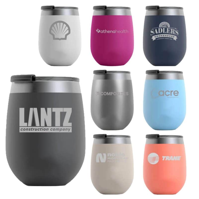 Custom RTIC 10oz. Stainless Steel Stemless Wine Tumblers