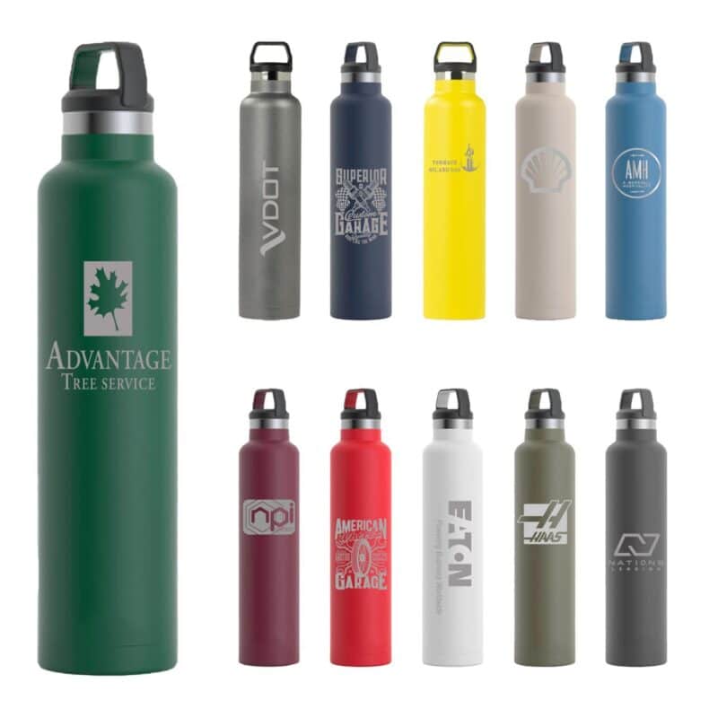 Custom RTIC 26oz Ringed Stainless Steel Water Bottles