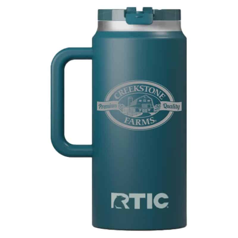 Custom RTIC 64oz Ringed Stainless Steel Ceramic Lined Travel Mug - 8