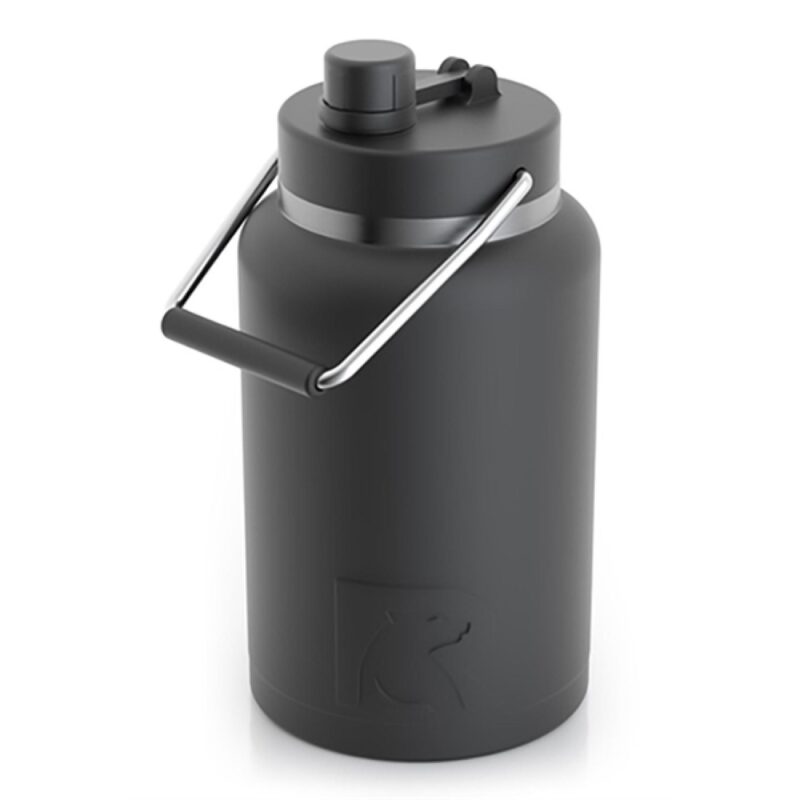 Custom RTIC Engraved Half Gallon Black Jug
