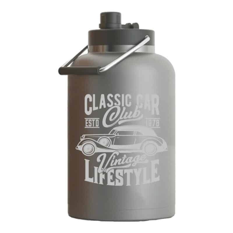 Custom RTIC One Gallon Ringed Stainless Steel Jug - 4