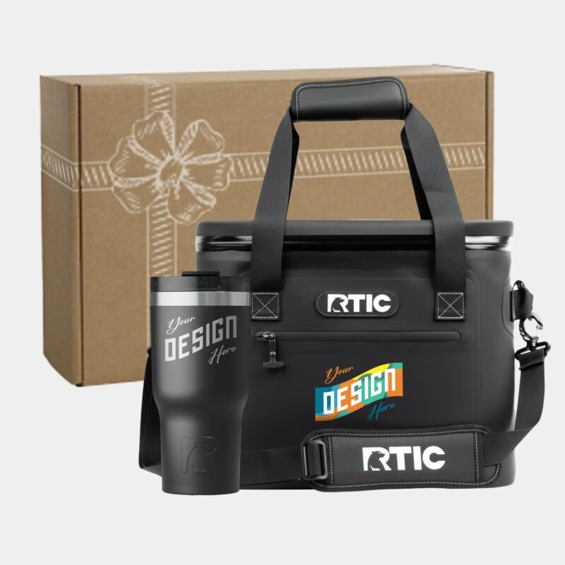 Custom RTIC® Soft Pack Cooler Bag & Insulated Tumbler Gift Set