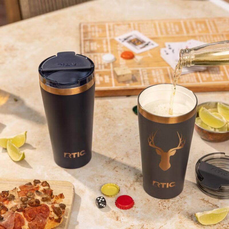 Custom 18 oz RTIC® Stainless Steel Ceramic Lined Happy Hour Pint Tumbler - 4