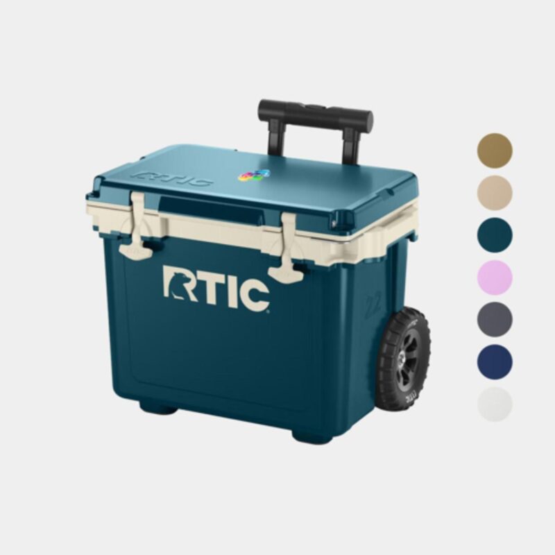 Custom 22 QT RTIC® Insulated Ultra-Light Wheeled Hard Cooler Ice Chest