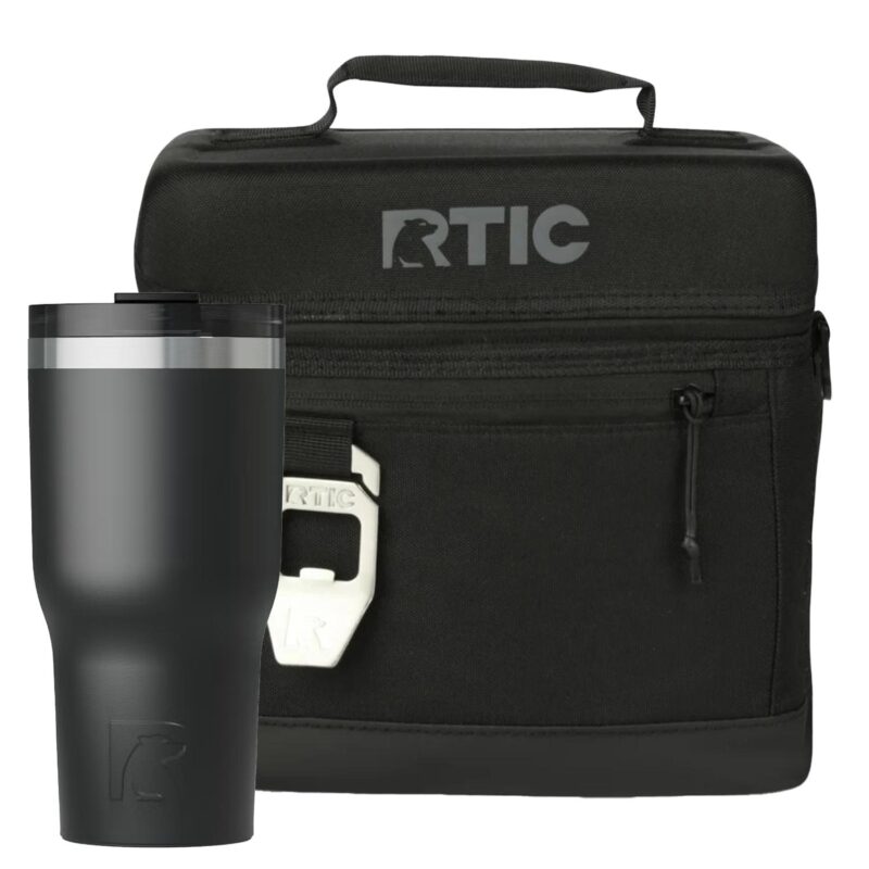 Custom 30 oz RTIC® Essential Tumbler & 8-Can Soft Pack Cooler Gift Set - 1