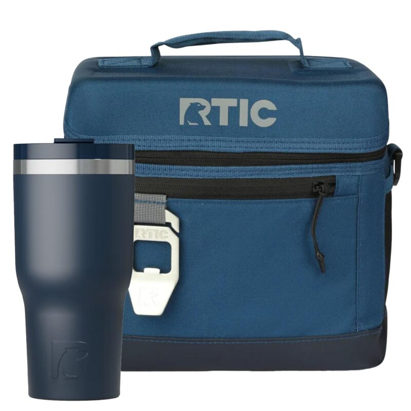 Custom 30 oz RTIC® Essential Tumbler & 8-Can Soft Pack Cooler Gift Set - 7