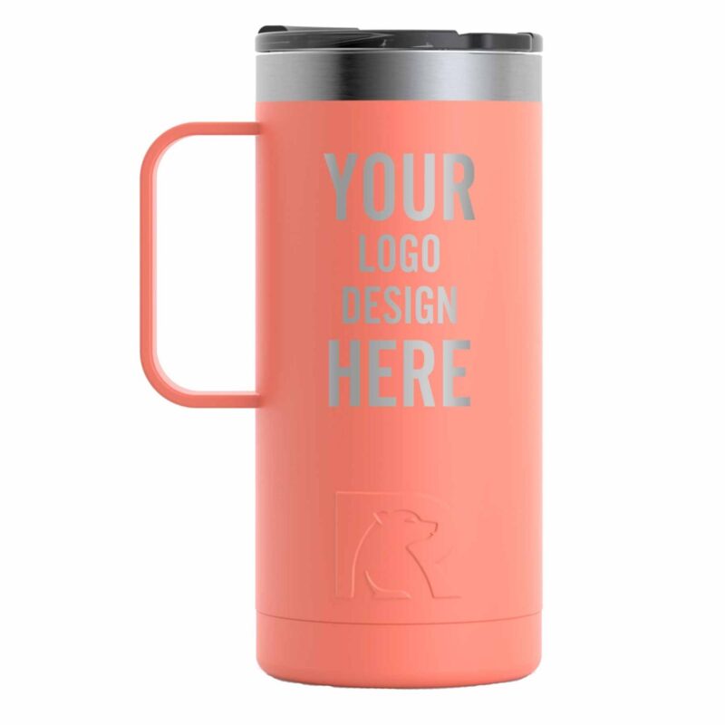 Custom RTIC 16 oz Travel Coffee Cup - Powder Coated- Closeout - 2