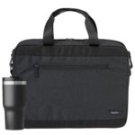Custom RejuVe® Executive Laptop Bag & RTIC® Insulated Tumbler Gift Set - 6