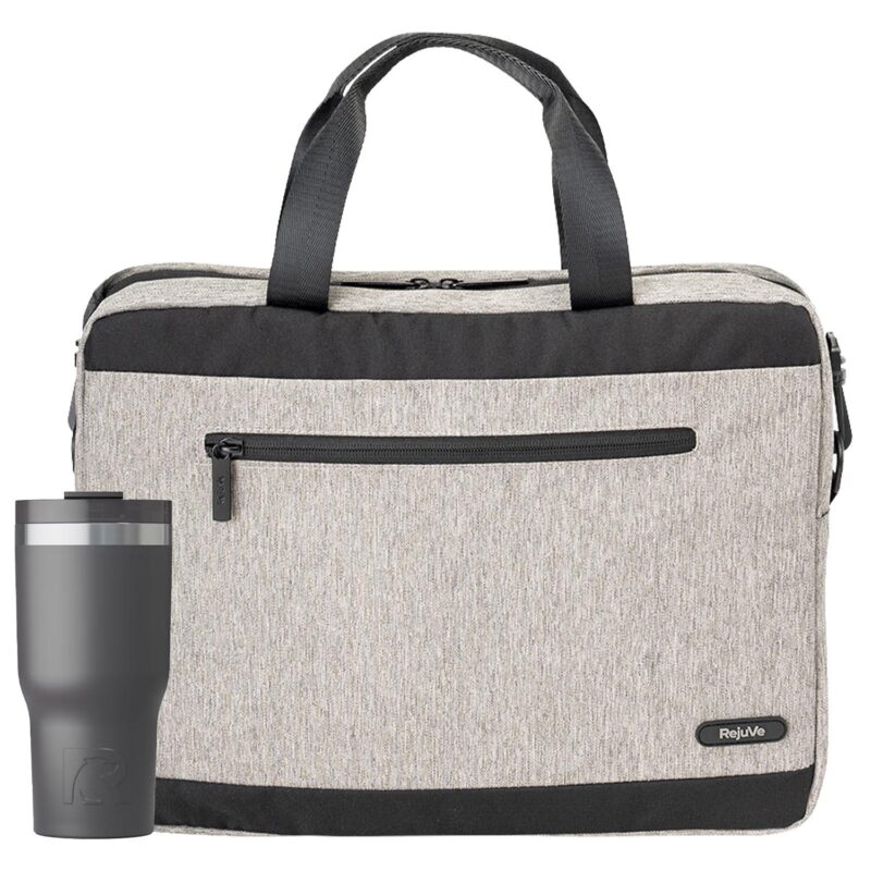 Custom RejuVe® Executive Laptop Bag & RTIC® Insulated Tumbler Gift Set - 7