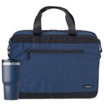 Custom RejuVe® Executive Laptop Bag & RTIC® Insulated Tumbler Gift Set - 8