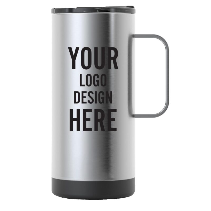 Custom Rtic 16 Oz Travel Coffee Cup - Stainless Closeout - 1