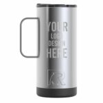 Custom Rtic 16 Oz Travel Coffee Cup - Stainless Closeout - 2