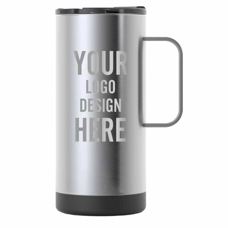Custom Rtic 16 Oz Travel Coffee Cup - Stainless Closeout - 3