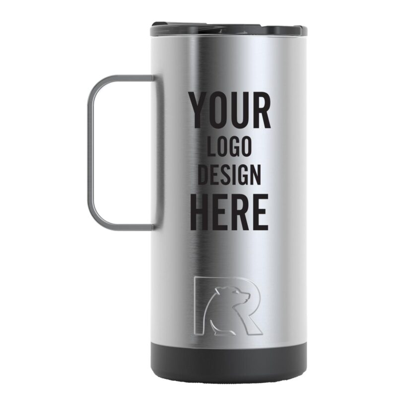 Custom Rtic 16 Oz Travel Coffee Cup - Stainless Closeout