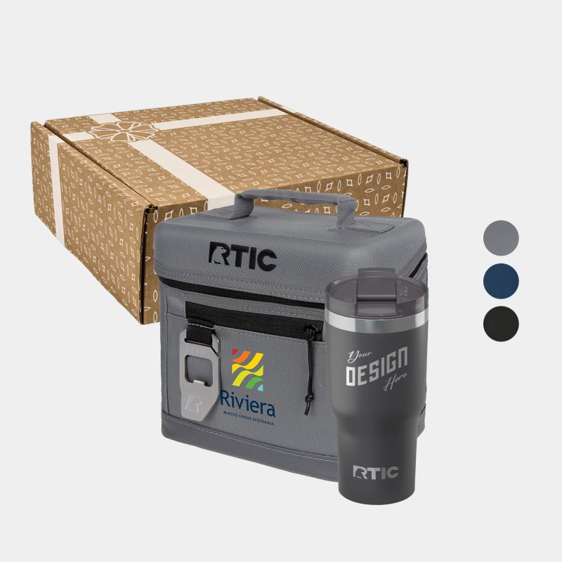 6-Can-RTIC®-Cooler-Bag-20-Oz-Insulated-Tumbler-Gift-Set-XBT120 Custom 6-Can RTIC® Cooler Bag & 20 Oz. Insulated Tumbler Gift Set